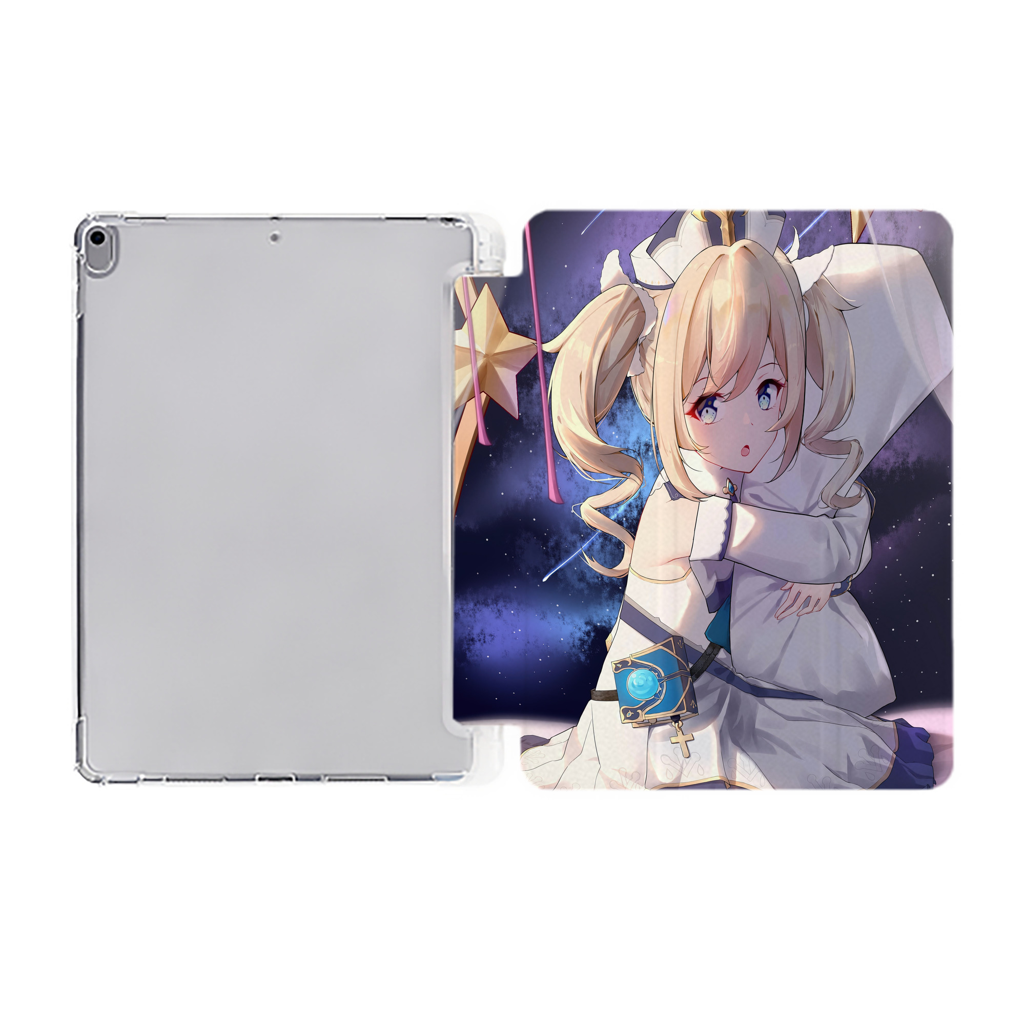 げんし神 genshin IPad ケース ペン収納付き 三つ折りスタンド PUレザー×シリコン 対応機種9.5/10.5/10.9インチ